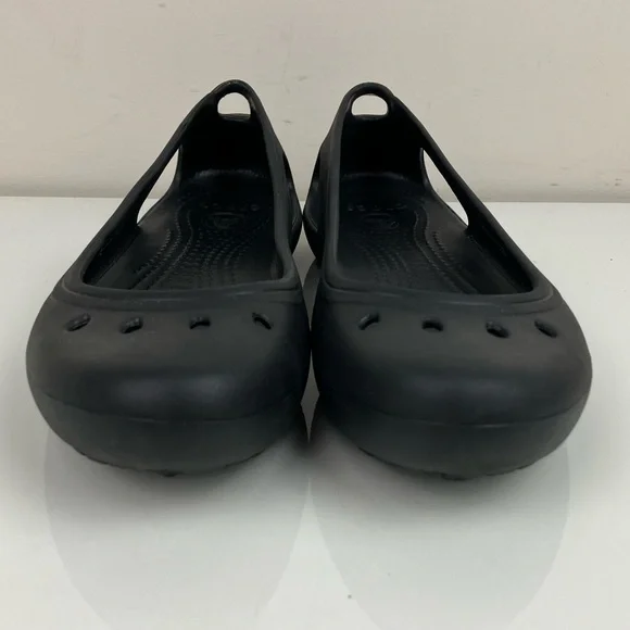 Crocs Women’s Size 8.0 Kadee Triple Black Slip On Ballet Flats - Picture 6 of 10